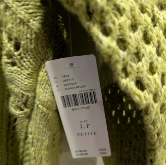 Women's Green Knit Sweater Size Lp - Picture 5 of 12